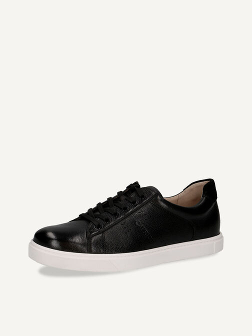 Ledersneaker - schwarz, BLACK COMB, hi-res
