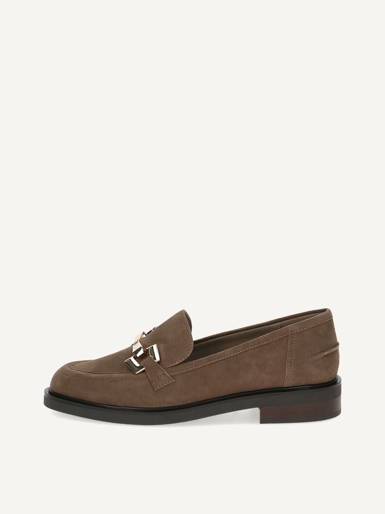 Lederslipper - braun, TAUPE SUEDE, hi-res