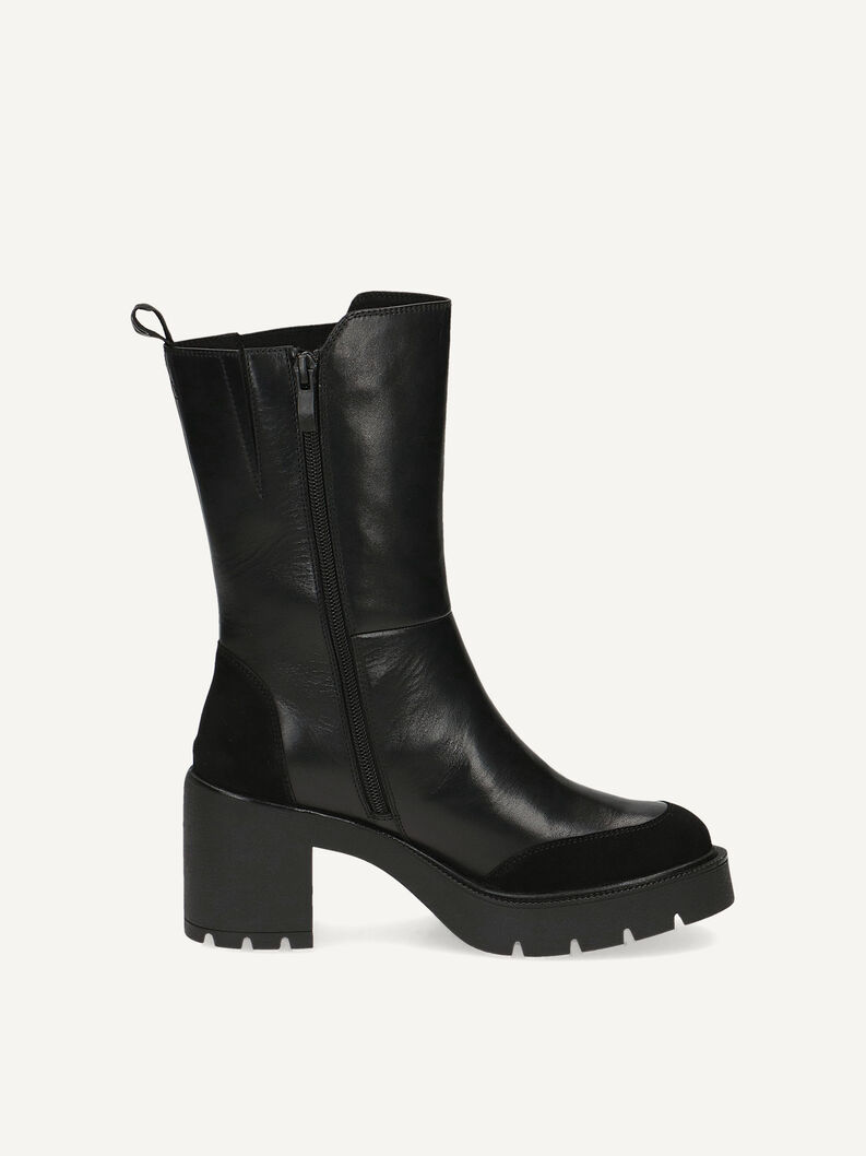 Lederstiefelette - schwarz, BLACK COMB I, hi-res
