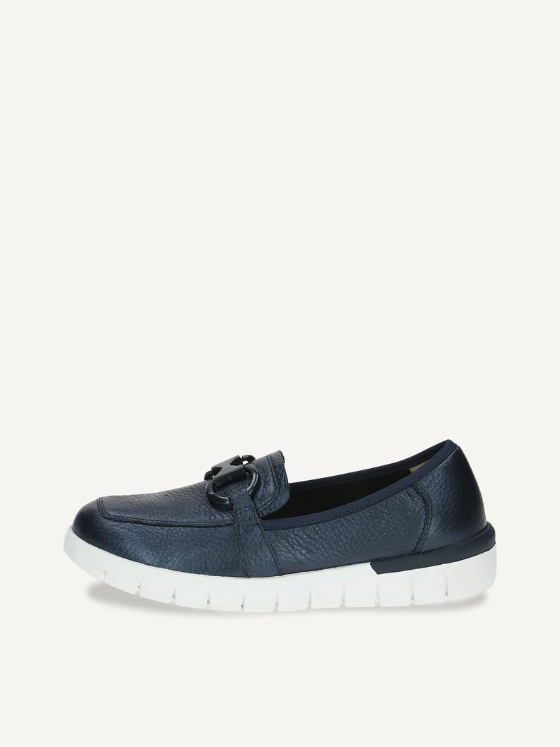Lederslipper - blau, OCEAN PER.DEER, hi-res