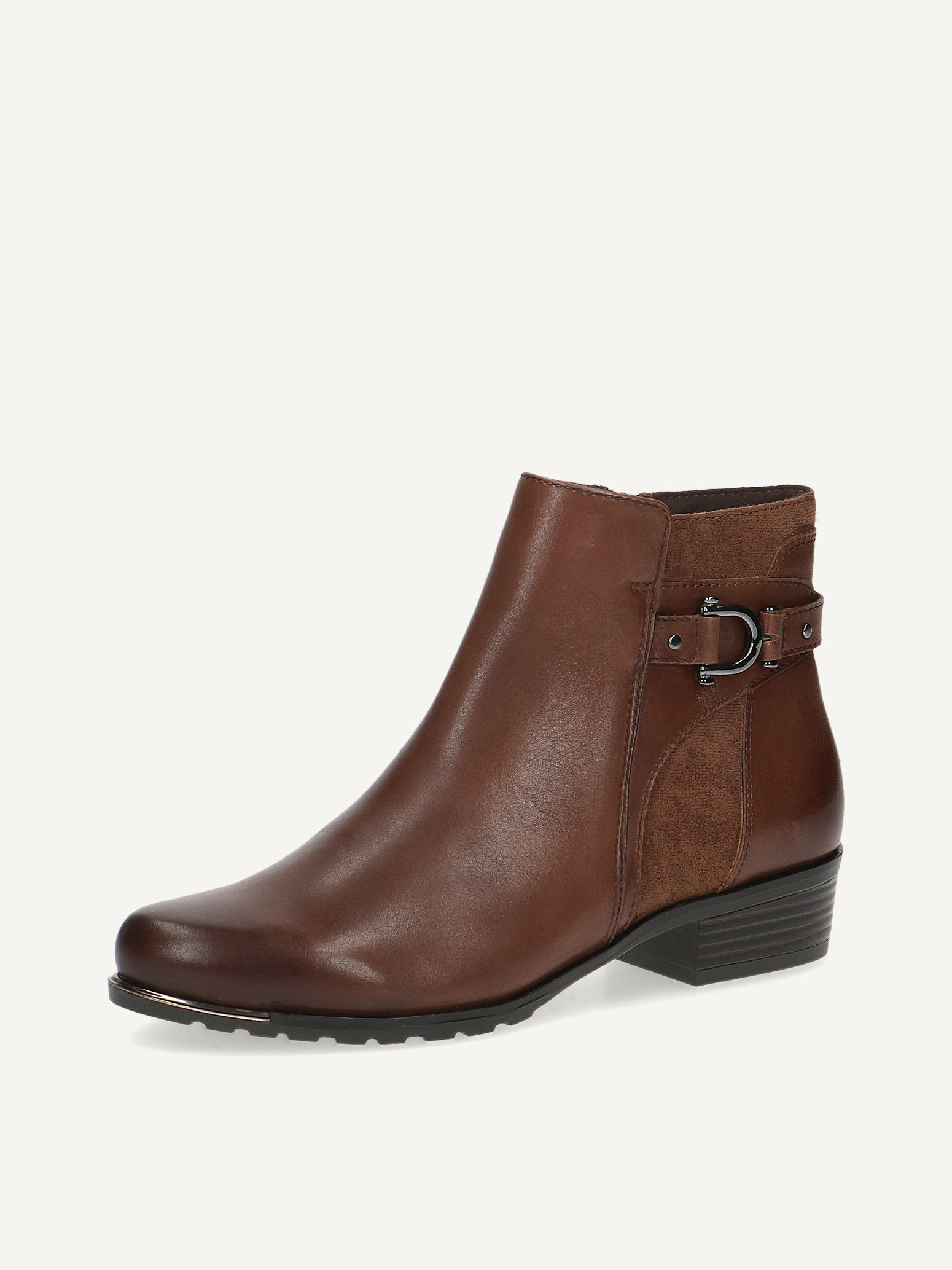 Bottines sales caprice cognac