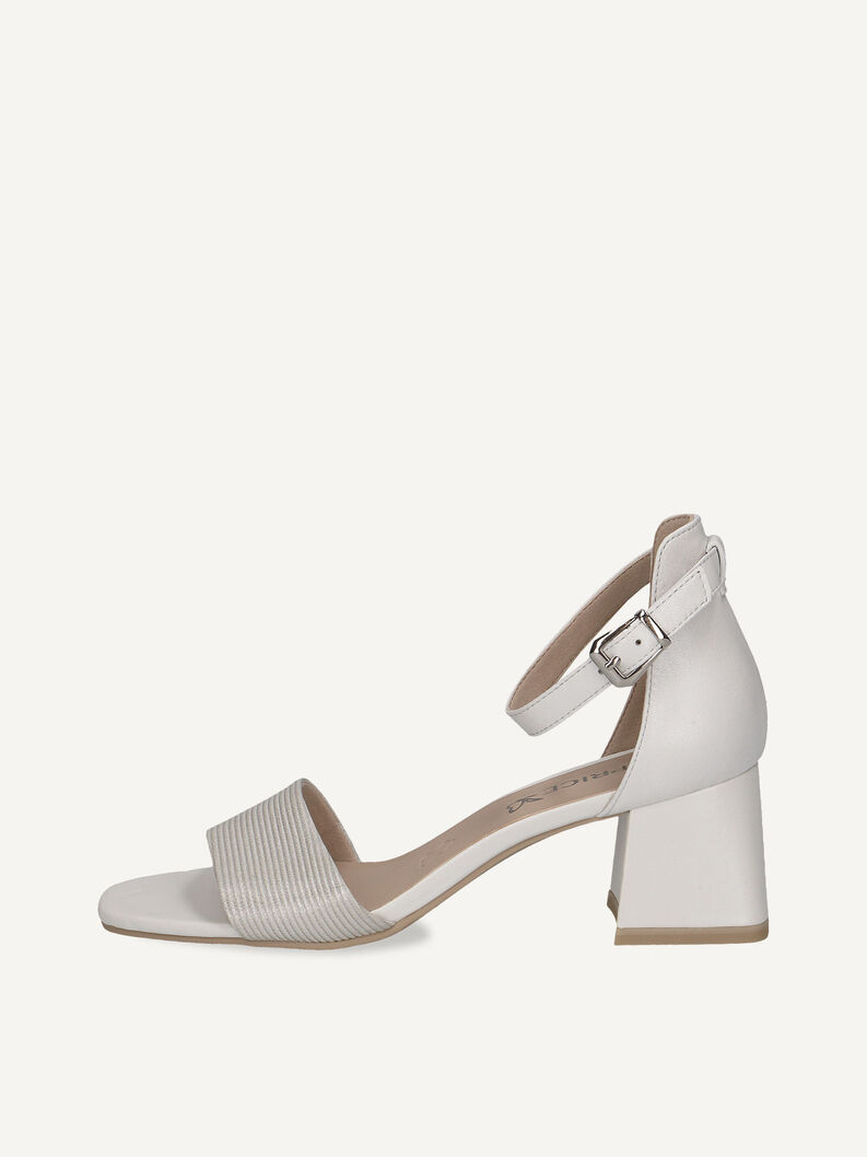 Ledersandalette - weiß, WHITE COMB, hi-res