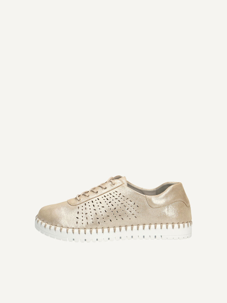 Ledersneaker - metallic, TAUPE METALLIC, hi-res