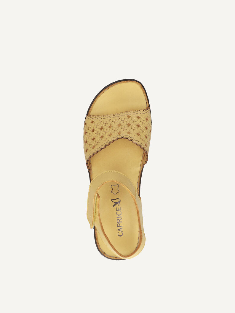 Ledersandalette - gelb, YELLOW NAPPA, hi-res
