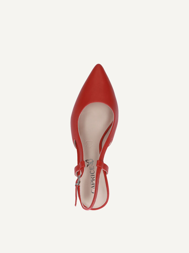 Slingpumps, RED NAPPA, hi-res