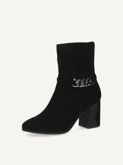 Lederstiefelette - schwarz, BLACK SUEDE, hi-res