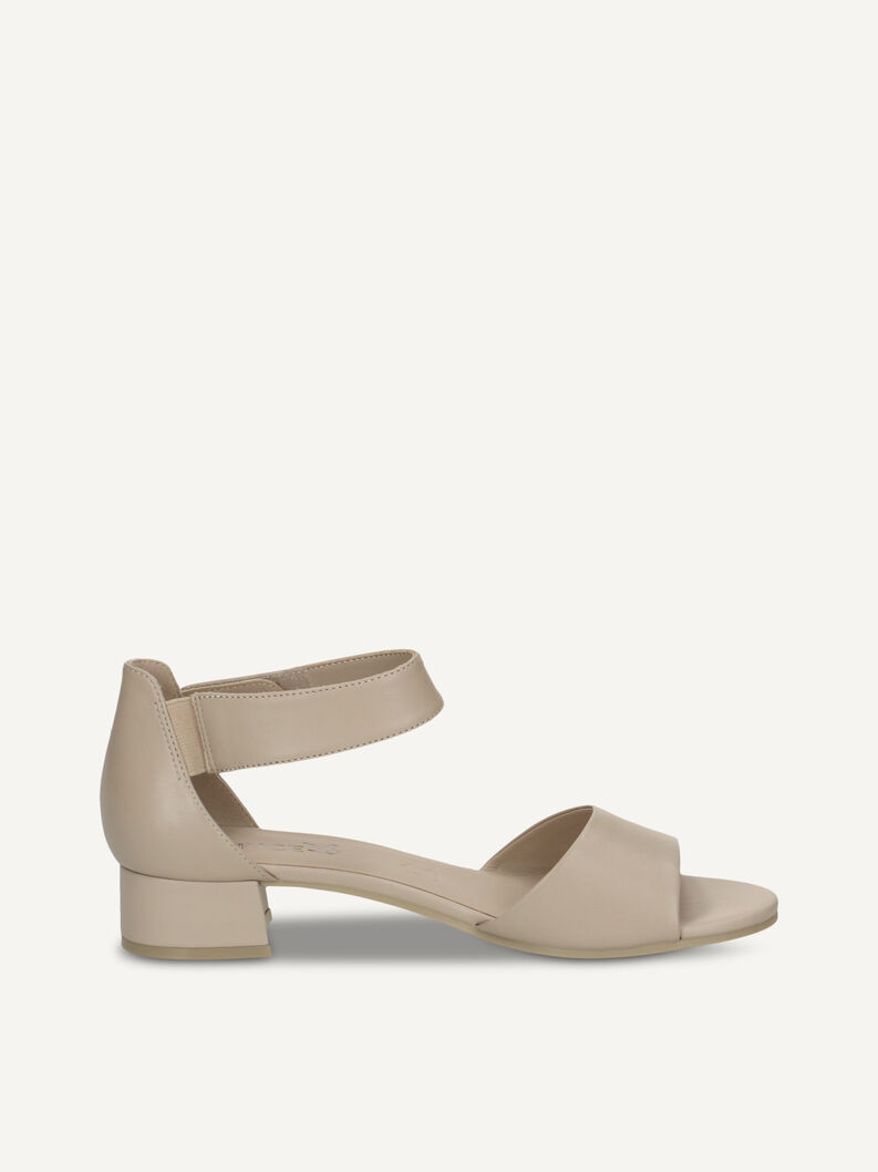 Ledersandalette - beige, BEIGE NAPPA, hi-res
