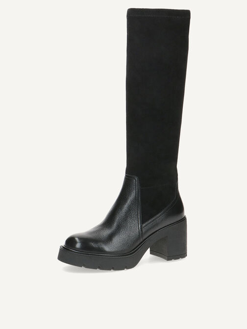 Lederstiefel - schwarz, BLACK COMB, hi-res