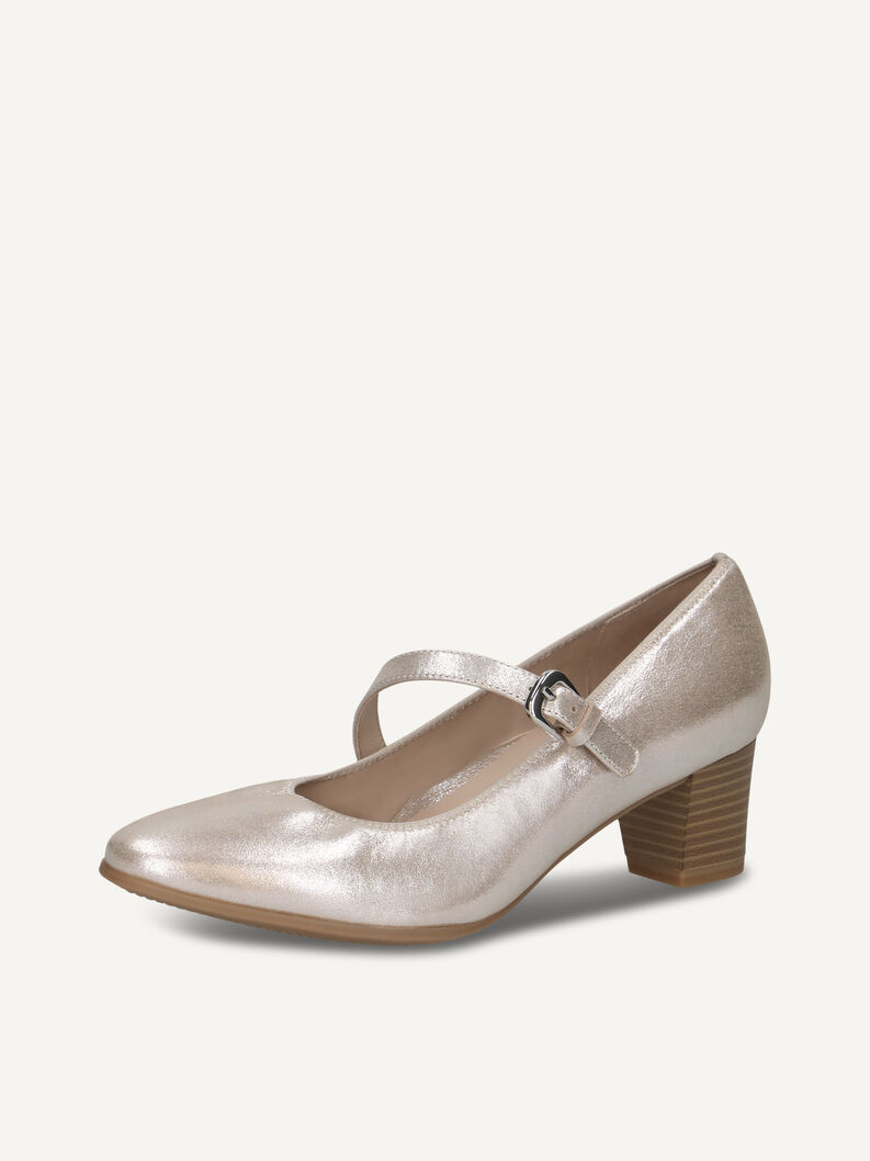 Pumps, TAUPE METALLIC, hi-res