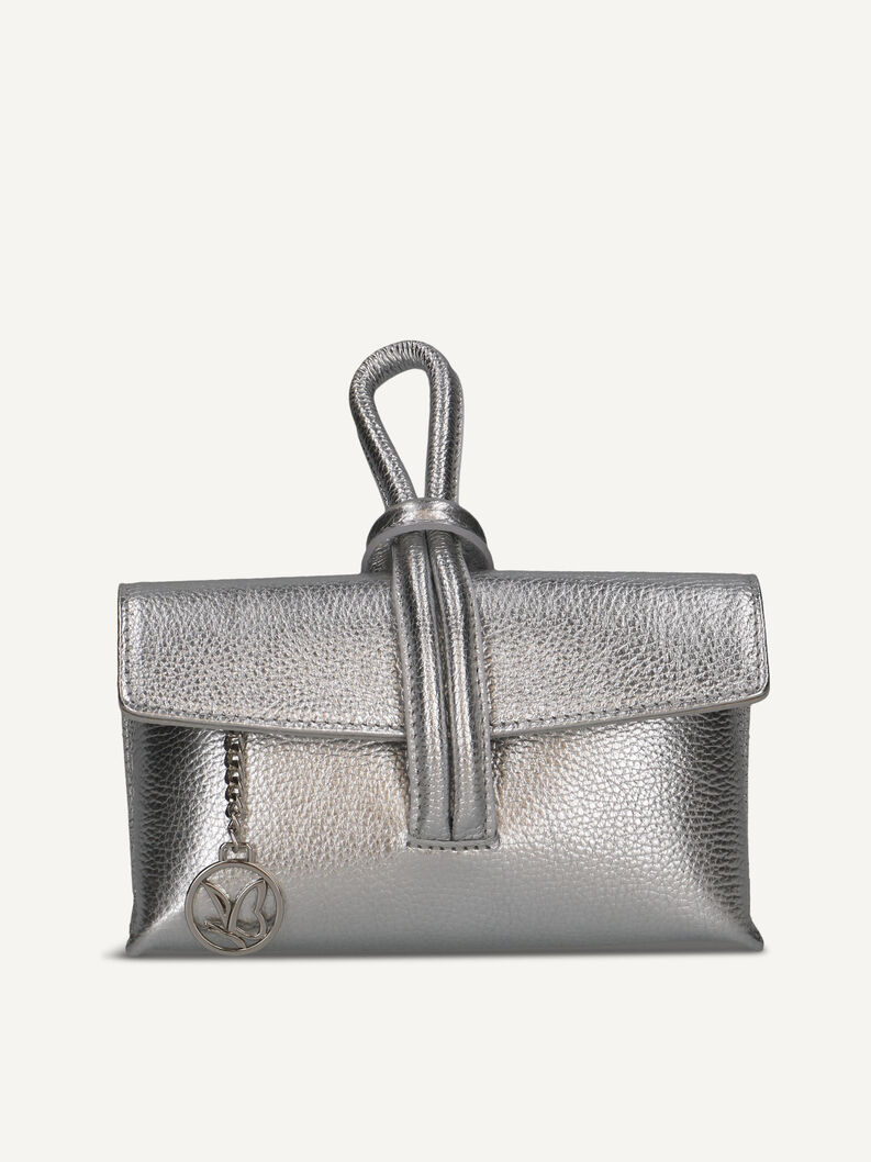 Clutch bag, SILVER METALL., hi-res