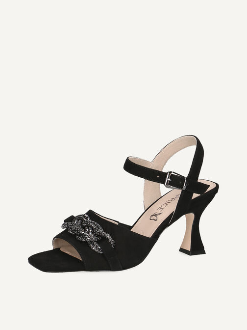 Ledersandalette - schwarz, BLACK SUEDE, hi-res