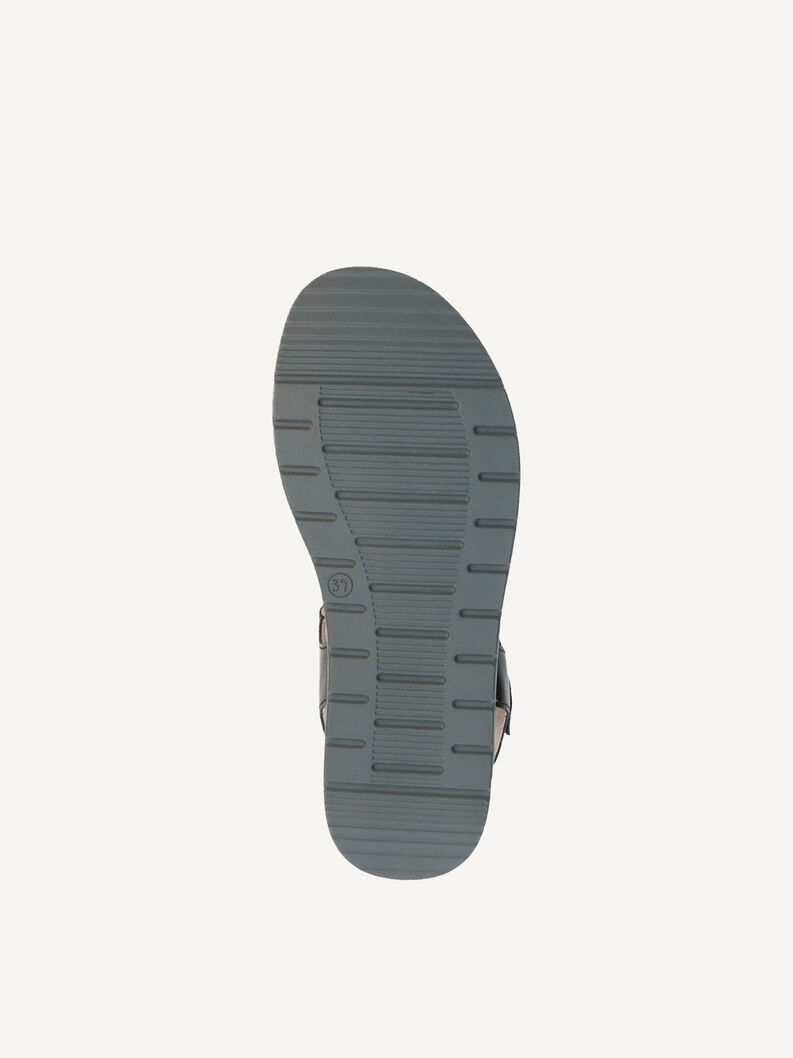 Ledersandalette - schwarz, BLACK MET.COMB, hi-res