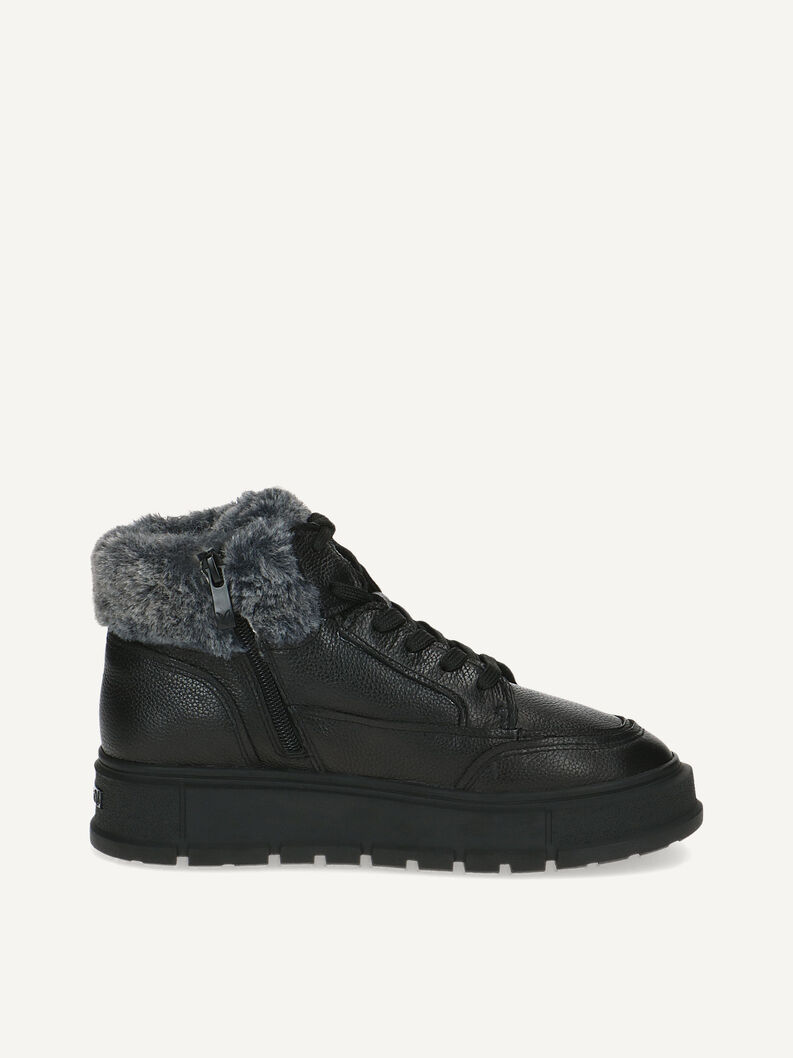 Lederstiefelette - schwarz Warmfutter, BLACK NAPPA, hi-res