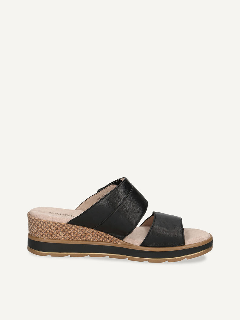 Lederpantolette - schwarz, BLACK SOFTNAP., hi-res