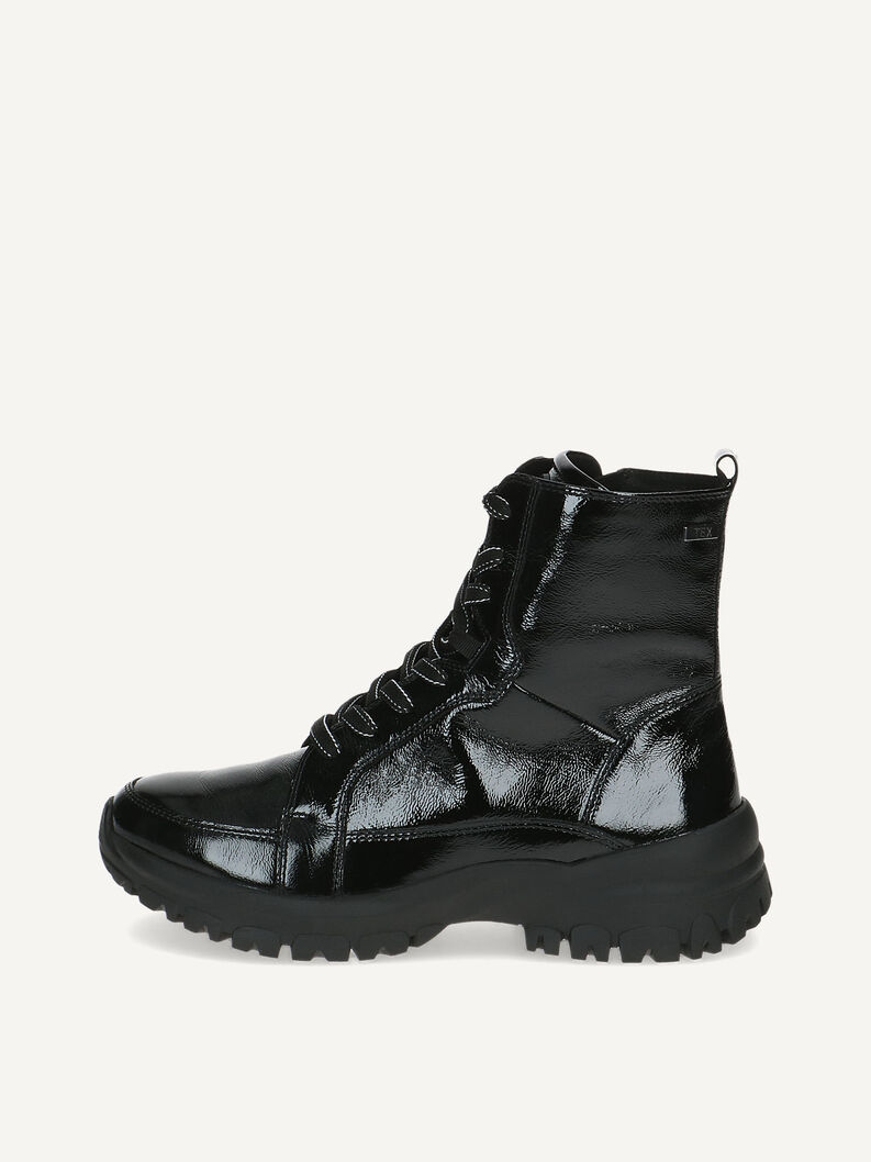 Lederstiefelette - schwarz Warmfutter, BLACK NAPLAK, hi-res
