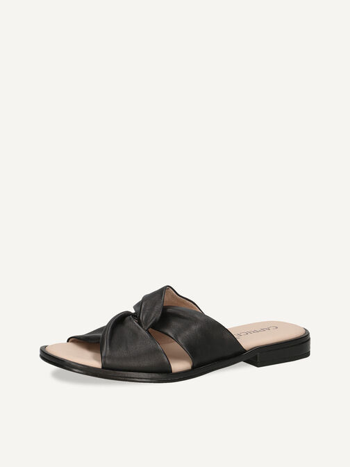 Lederpantolette - schwarz, BLACK NAPPA, hi-res