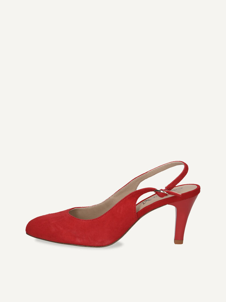 Lederslingpumps - rot, RED SUEDE, hi-res
