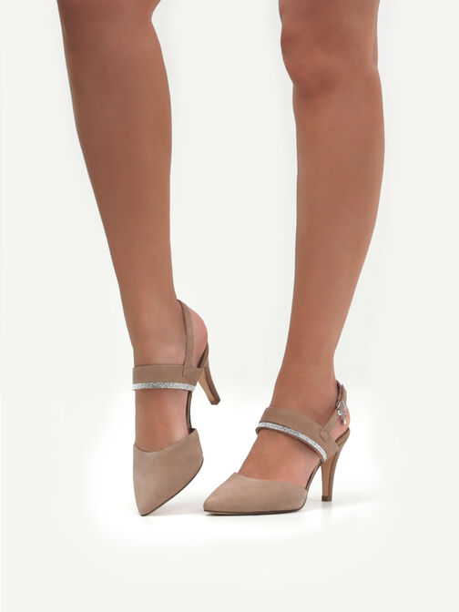 Escarpin en cuir - marron, BARK SUEDE, hi-res
