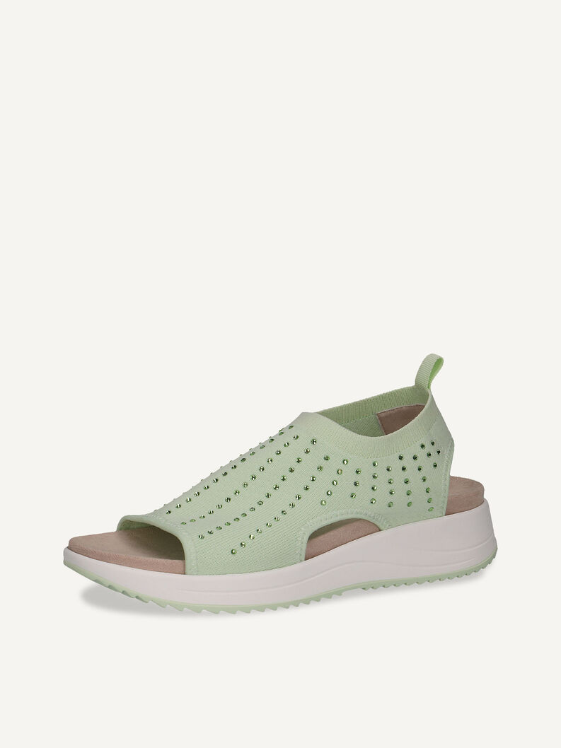 Sandale - grün, LT.GREEN KNIT, hi-res