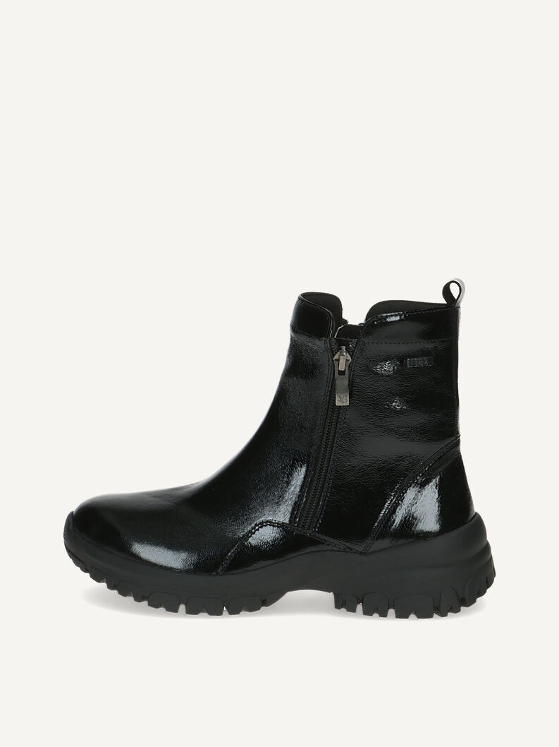 Lederstiefelette - schwarz Warmfutter, BLACK NAPLAK, hi-res