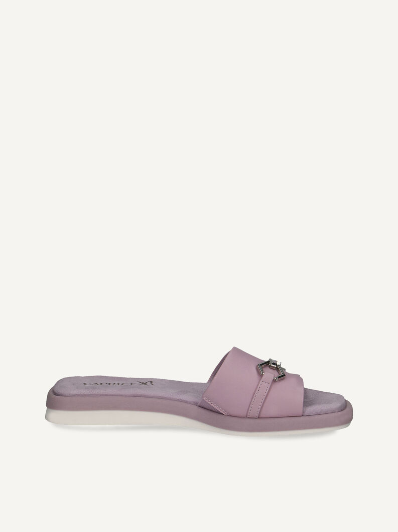 Lederpantolette - lila, LAVENDER SOFT, hi-res