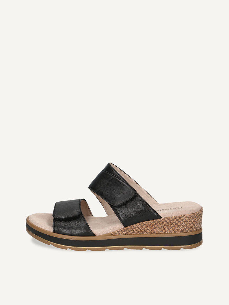 Lederpantolette - schwarz, BLACK SOFTNAP., hi-res