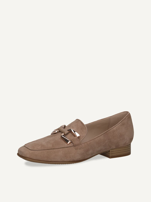 Lederslipper - braun, TAUPE SUEDE, hi-res