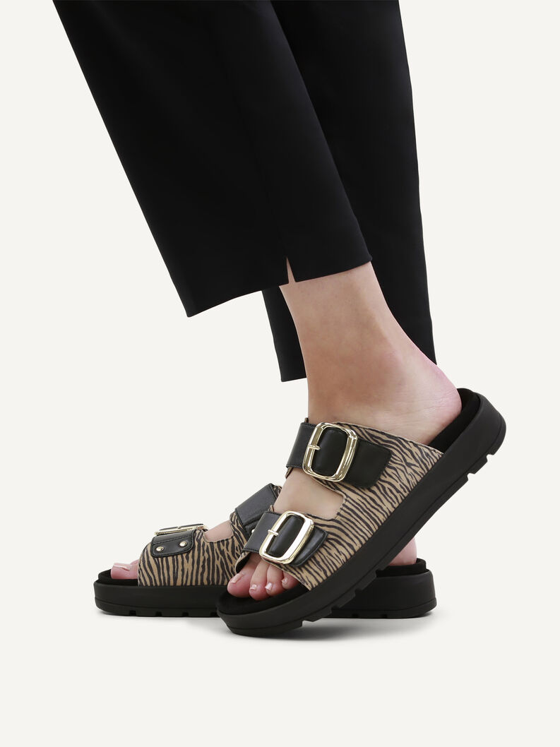 Pantolette, BEIGE ZEBRA, hi-res