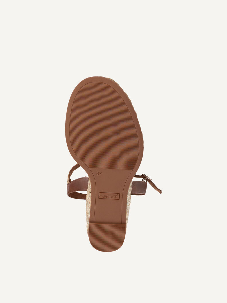 Ledersandalette - braun, BAST/COGNAC, hi-res