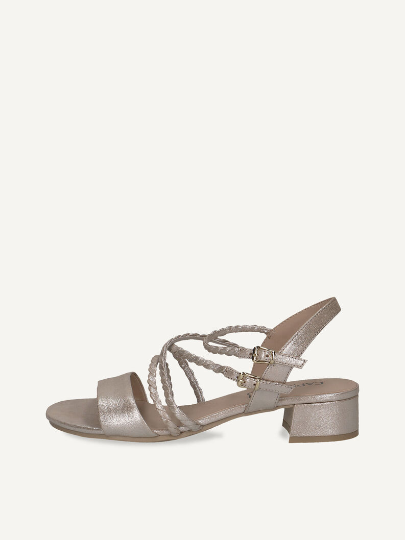 Ledersandale - braun, TAUPE METALLIC, hi-res
