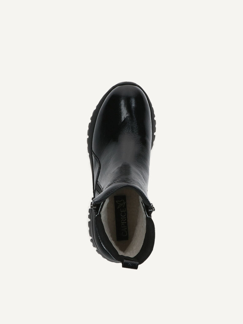 Lederstiefelette - schwarz Warmfutter, BLACK NAPLAK, hi-res