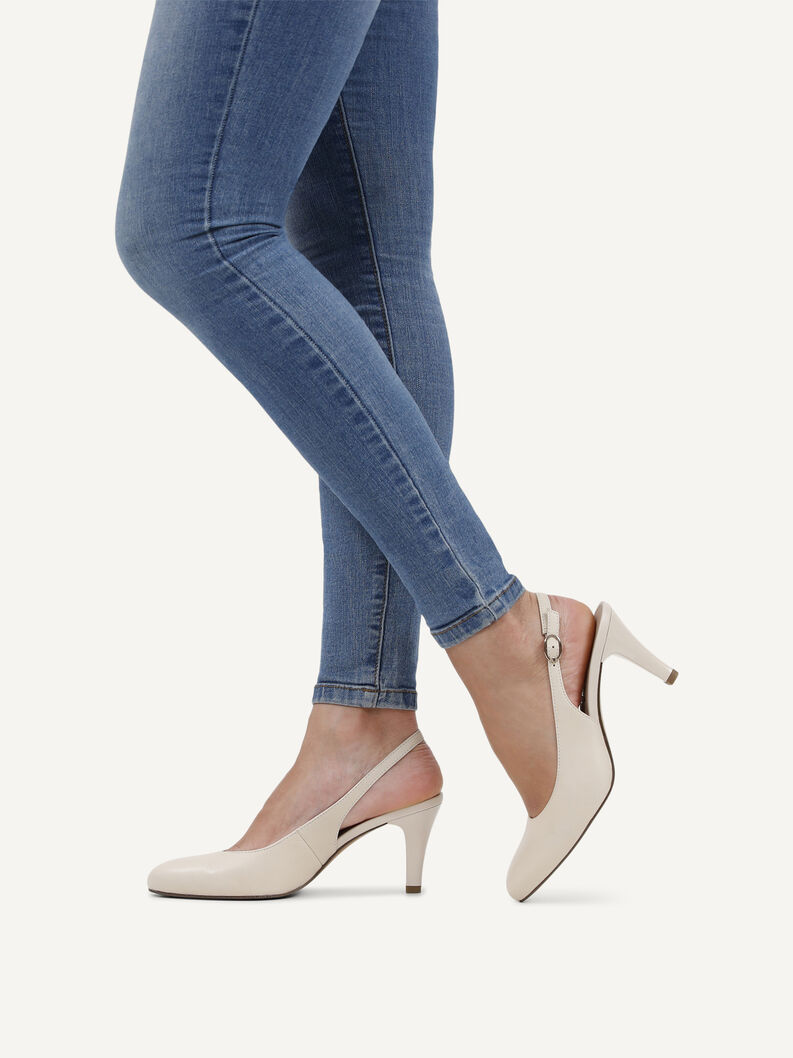 Lederslingpumps - wei&szlig;, OFFWHITE NAPPA, hi-res