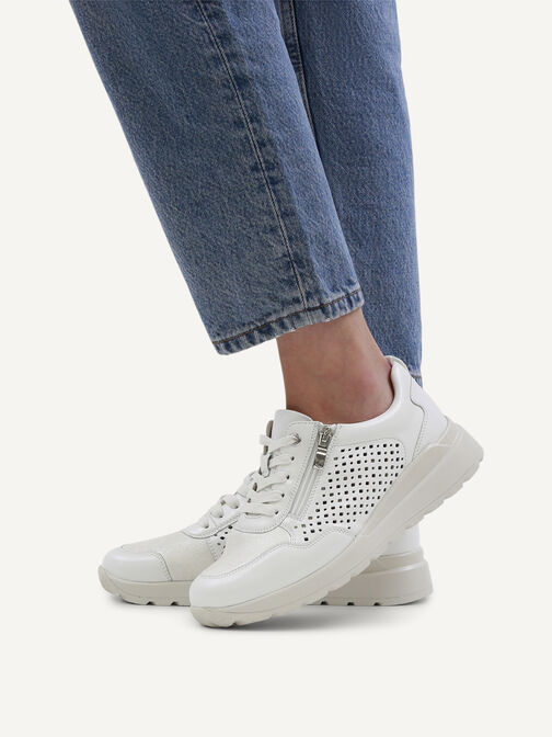 Sneaker, WHITE/SILVER, hi-res