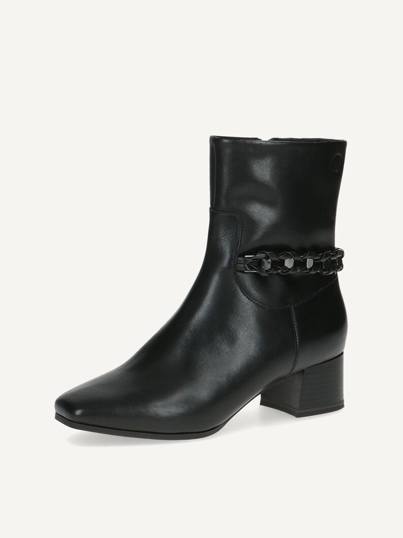 Lederstiefelette - schwarz, BLACK NAPPA, hi-res