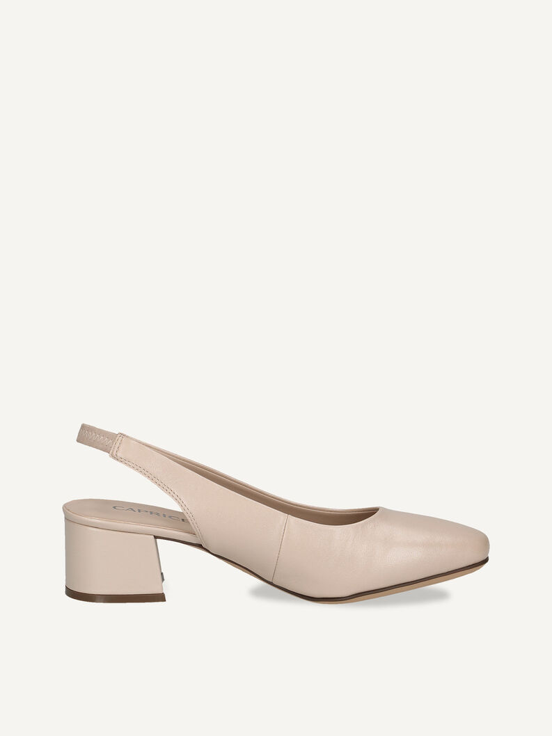 Lederslingpumps - beige, BEIGE PERLATO, hi-res
