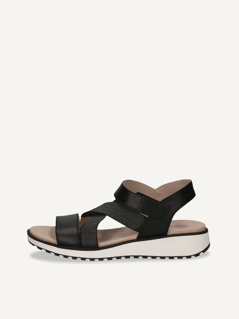Ledersandale - schwarz, BLACK NAPPA, hi-res