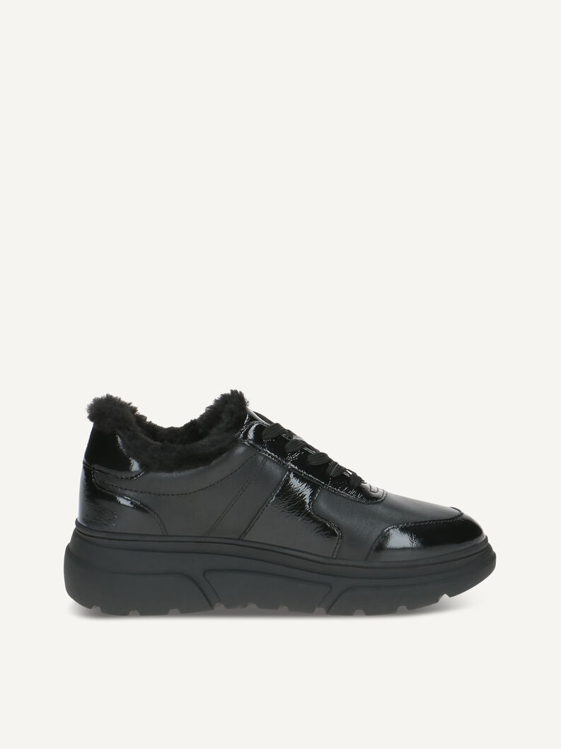 Ledersneaker - schwarz, BLACK COMB, hi-res