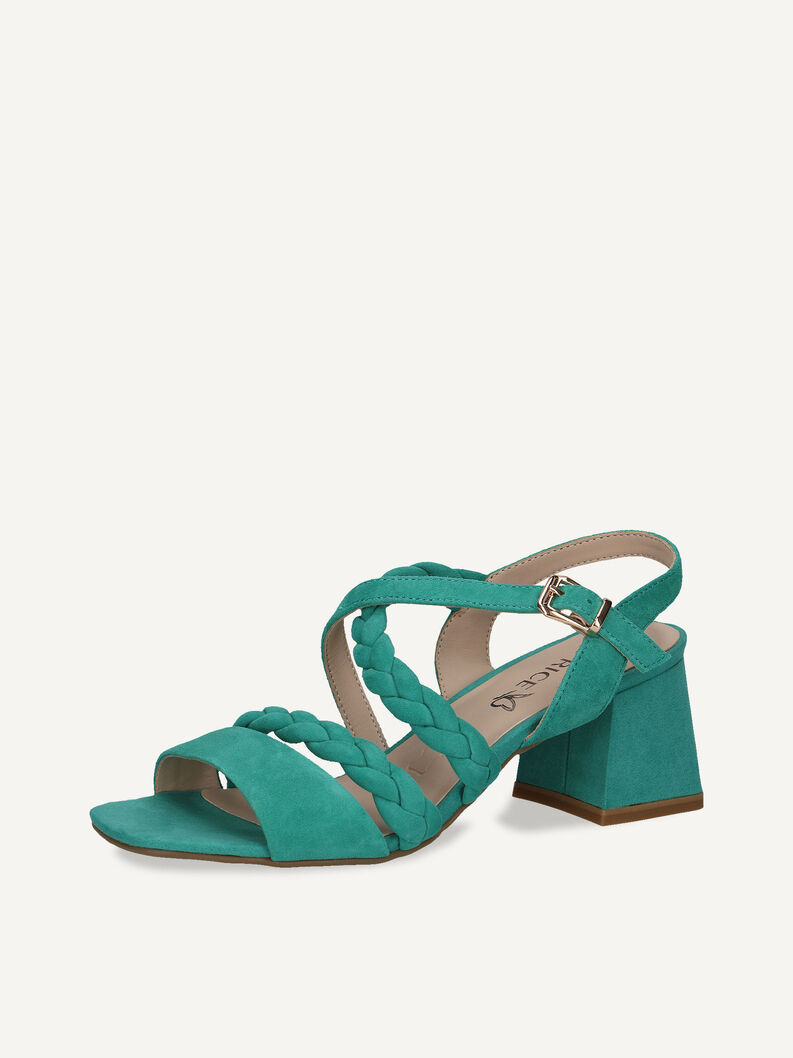 Ledersandalette - grün, EMERALD SUEDE, hi-res