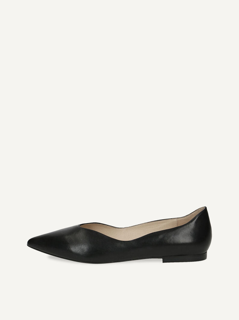 Lederballerina - schwarz, BLACK NAPPA, hi-res