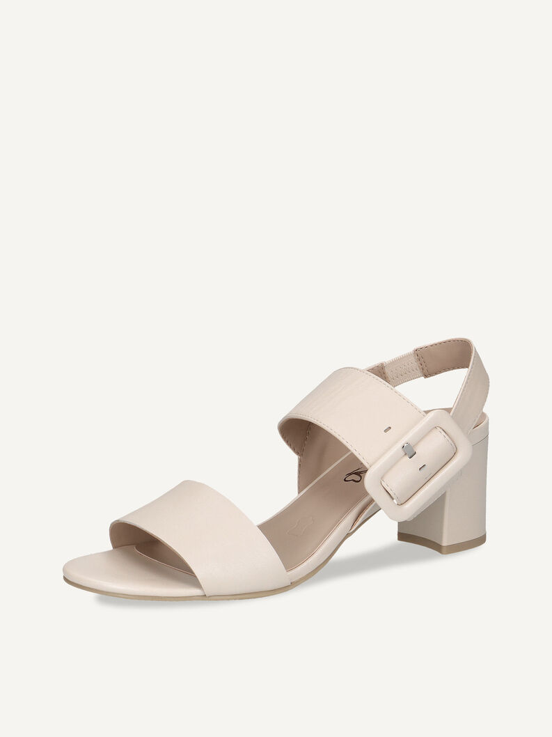 Ledersandalette - beige, CREAM PERLATO, hi-res