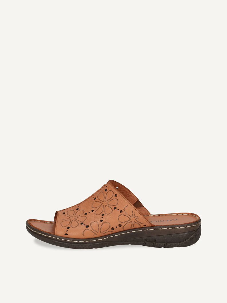 Lederpantolette - braun, NUT NAPPA, hi-res