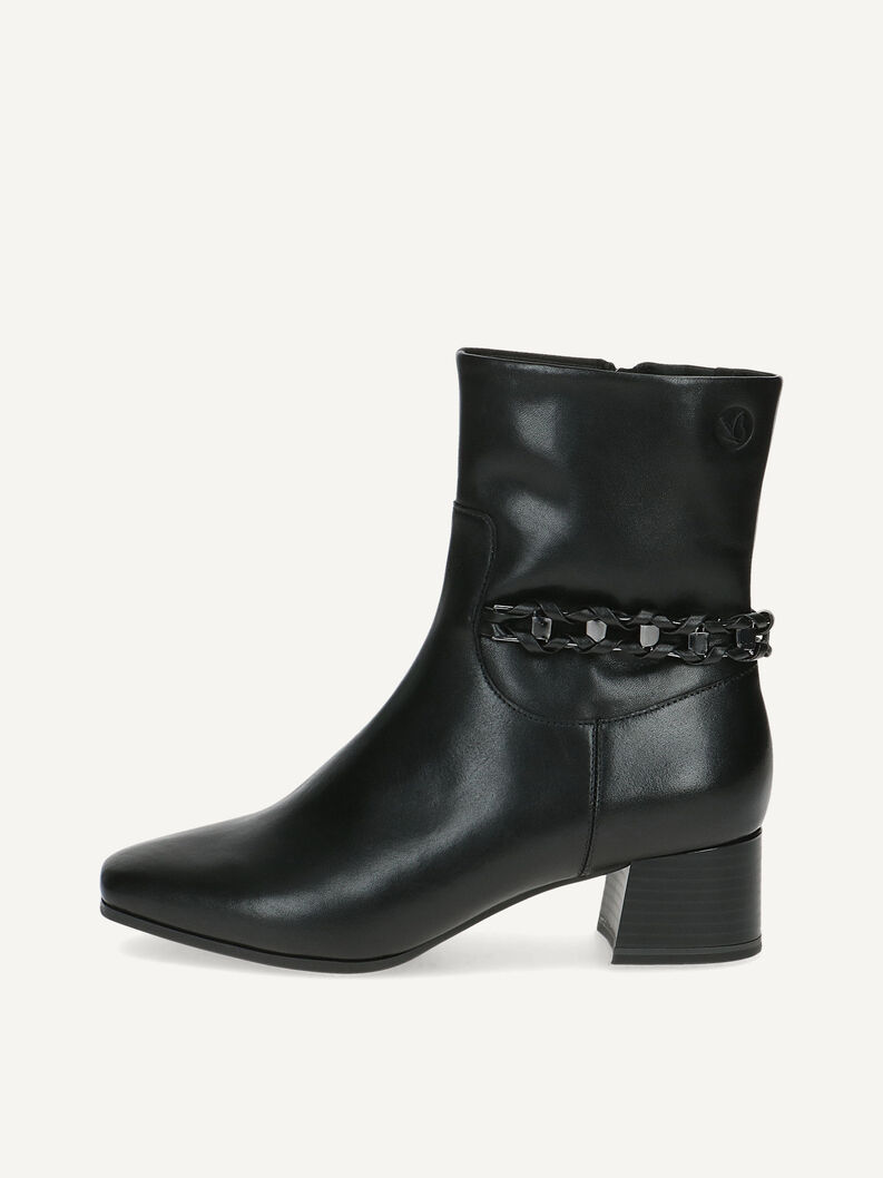Lederstiefelette - schwarz, BLACK NAPPA, hi-res