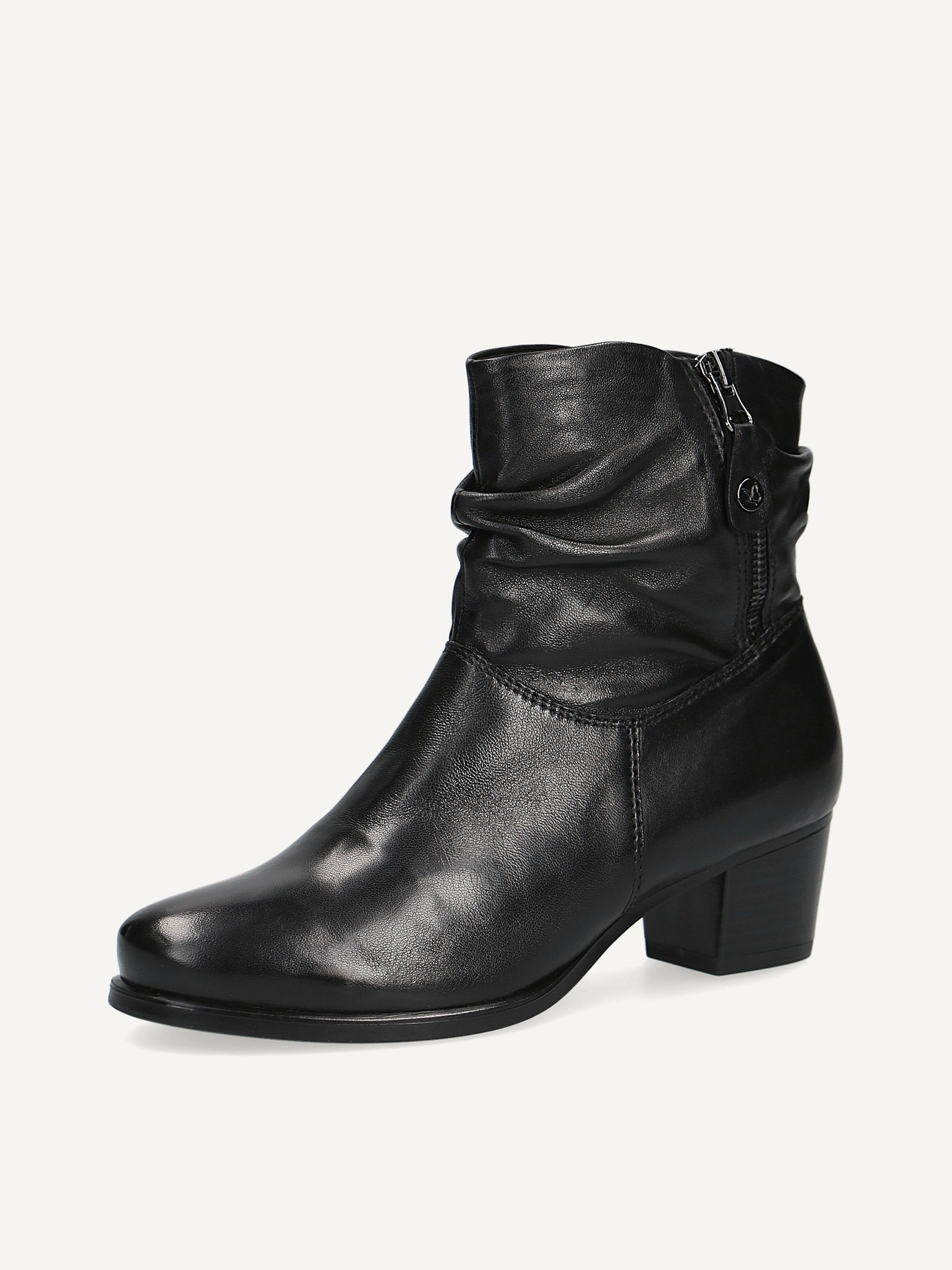 CAPRICE Stivaletti Donna 9-25311-41 In Pelle, Larghezza G, Tacco Trapezoidale Con Tecnologia MEMOTION