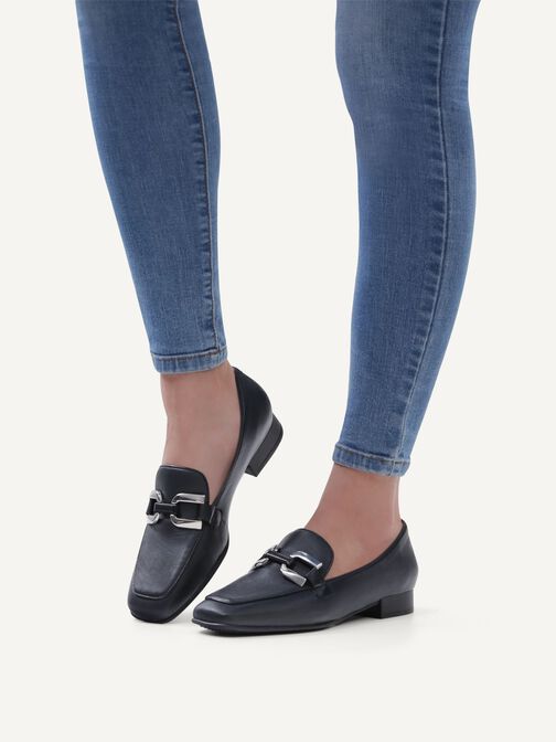 Lederslipper - blau, OCEAN SOFTNAP., hi-res