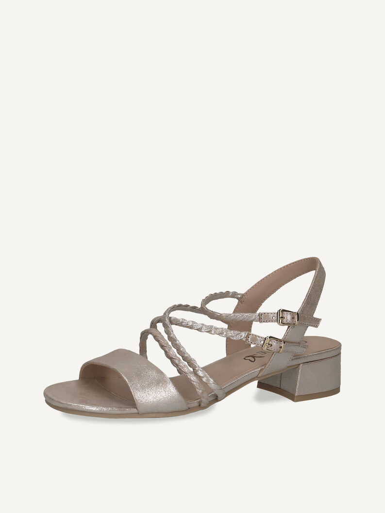 Ledersandale - braun, TAUPE METALLIC, hi-res