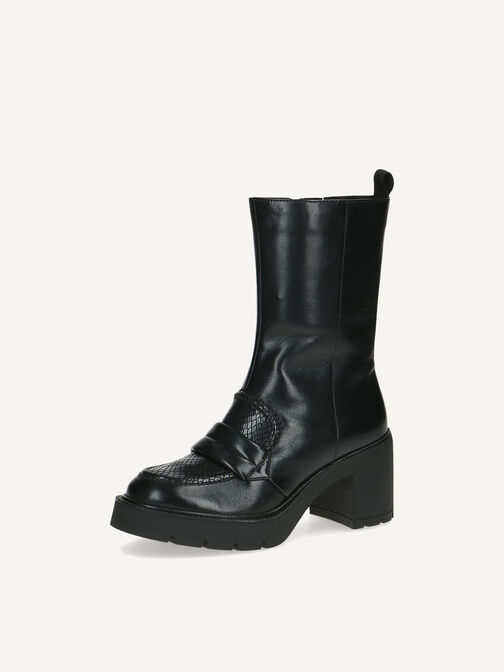 Lederstiefelette - schwarz, BLACK COMB, hi-res