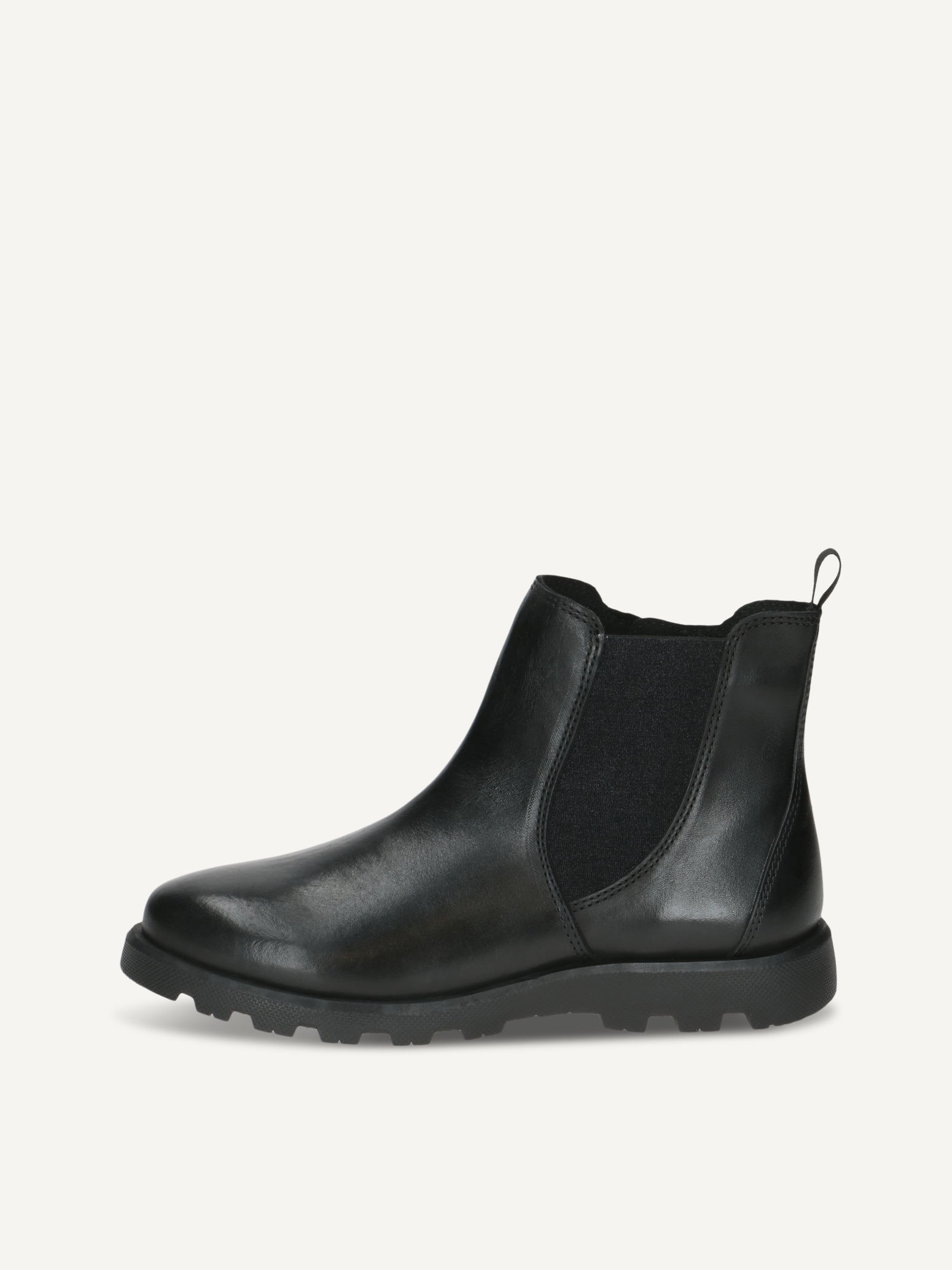 CAPRICE Bootie, black, made of Leather and synthetic with Plateau heel, Size 39