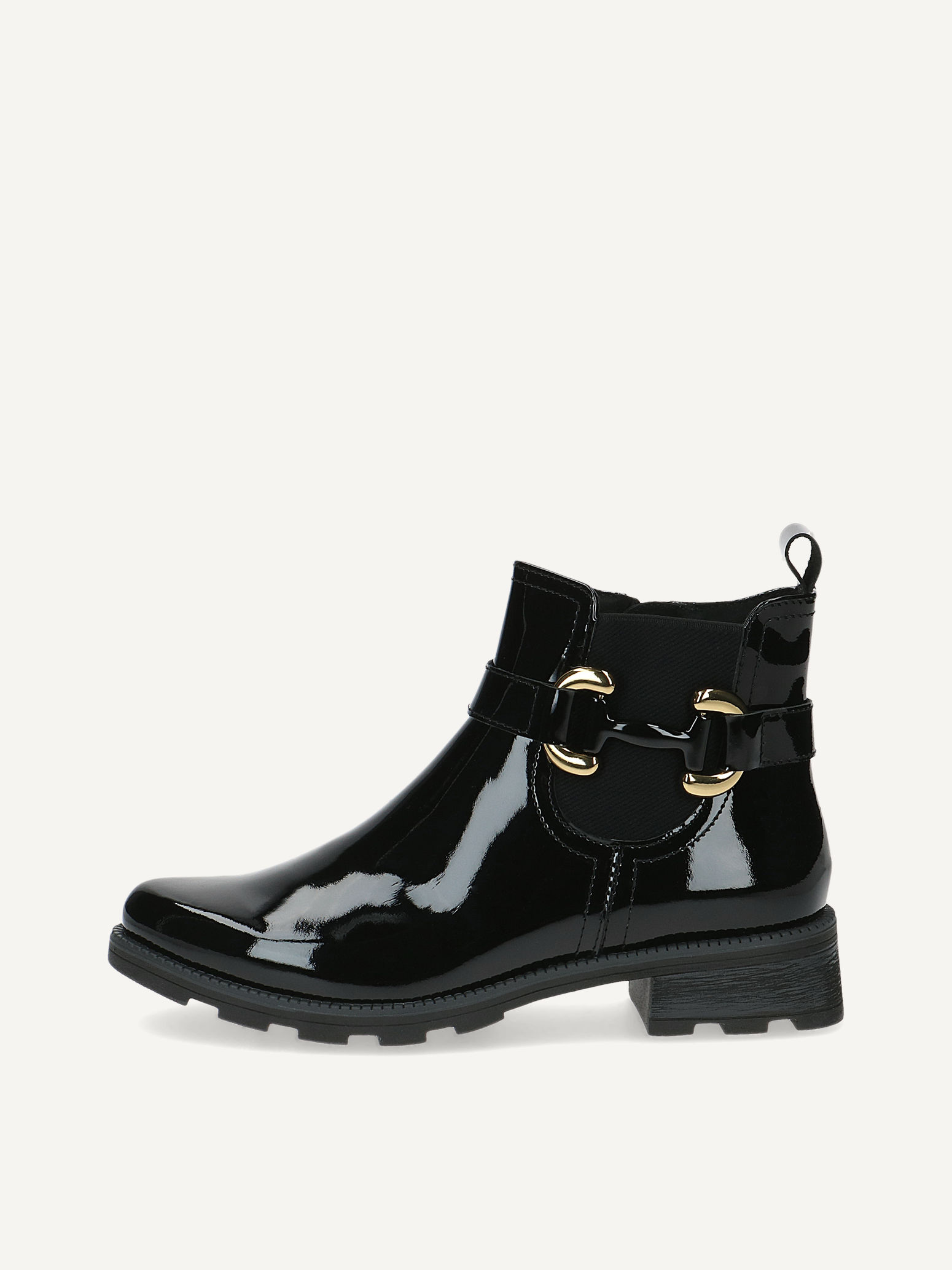 CAPRICE Bootie, black, made of Leather with Block heel, Size 41