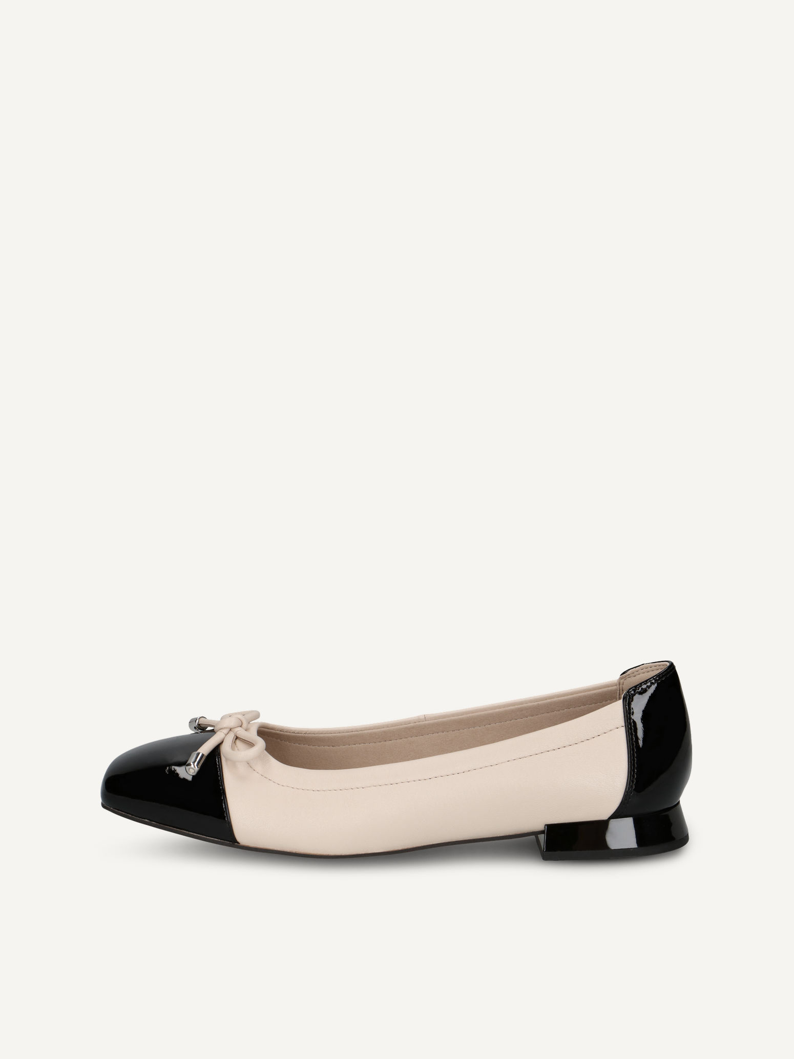 CAPRICE Ballerina, metallic, made of Leather with Trapeze heel, Size 36