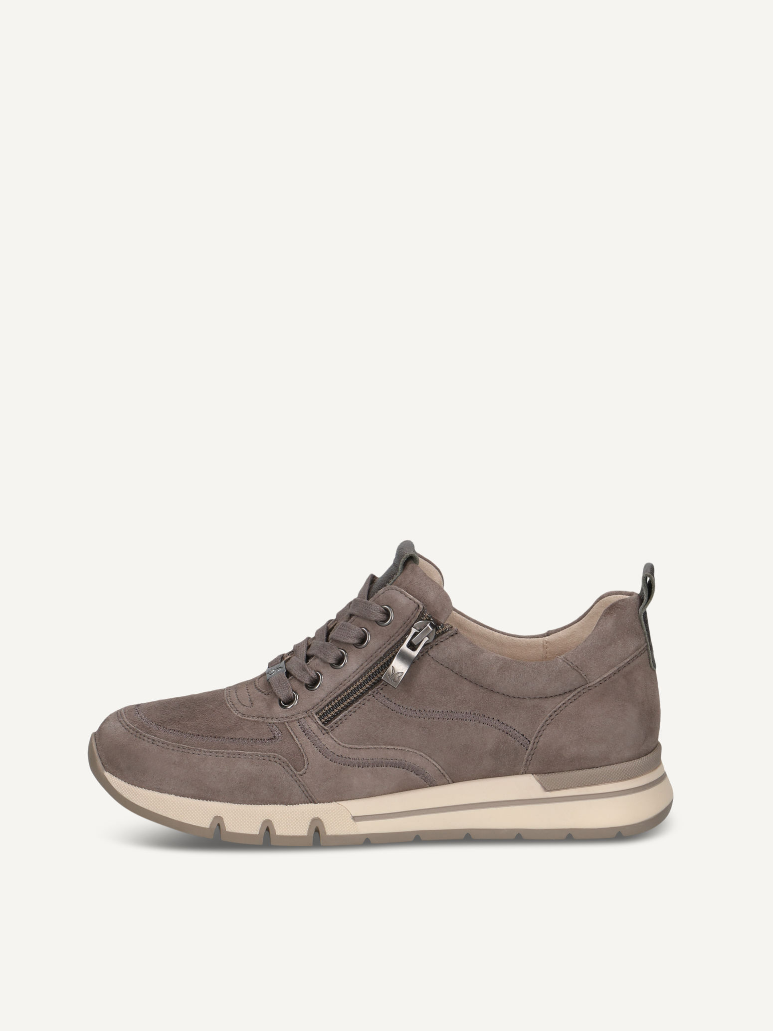 CAPRICE Sneaker, beige, aus Leder , Gr. 42